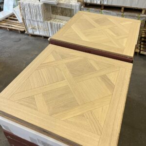 Engineered - European Oak - Design Parquet - 24x24", 15mm - Selected Grade - Natural - Naked Brushed Finish